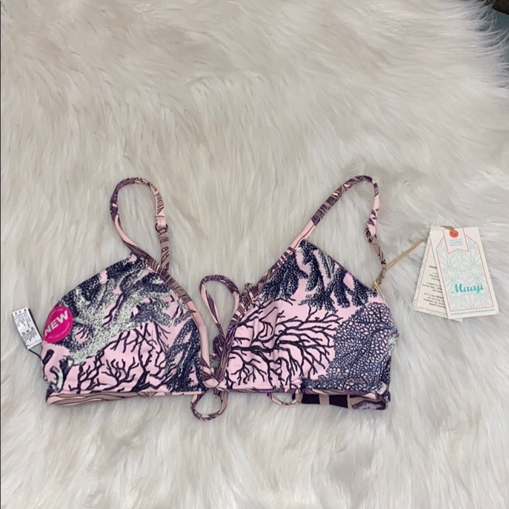 Maaji Bralette underwire Bikini Top Sz L - Picture 4 of 11